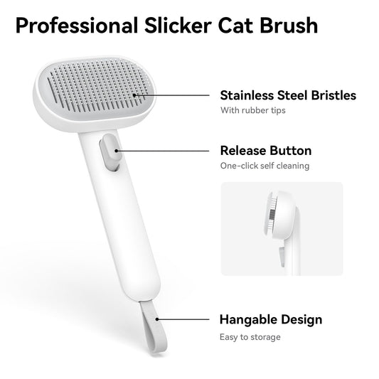 Aumuca Cat Grooming Brush for Long & Short Hair