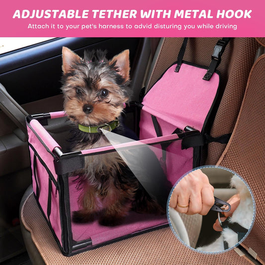 GENORTH Portable Pet Car Seat for Small Dogs
