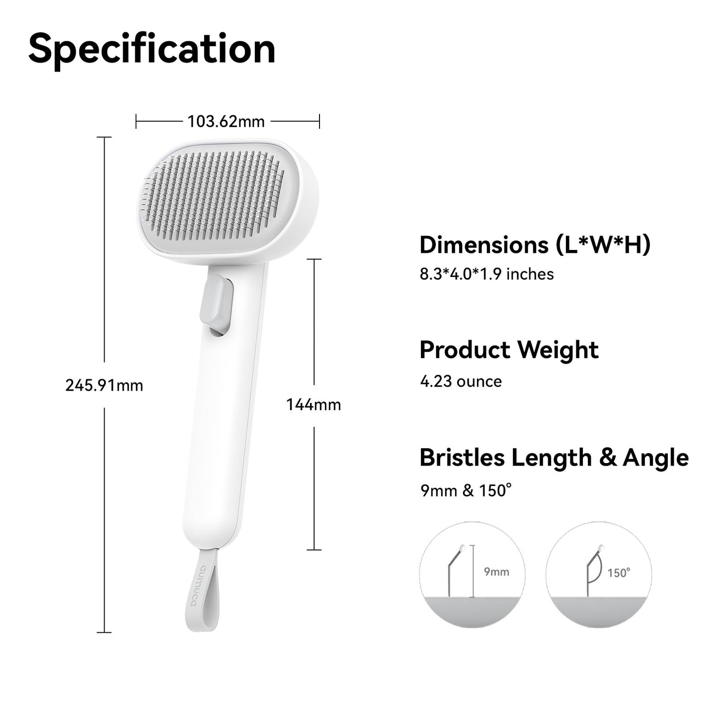 Aumuca Cat Grooming Brush for Long & Short Hair