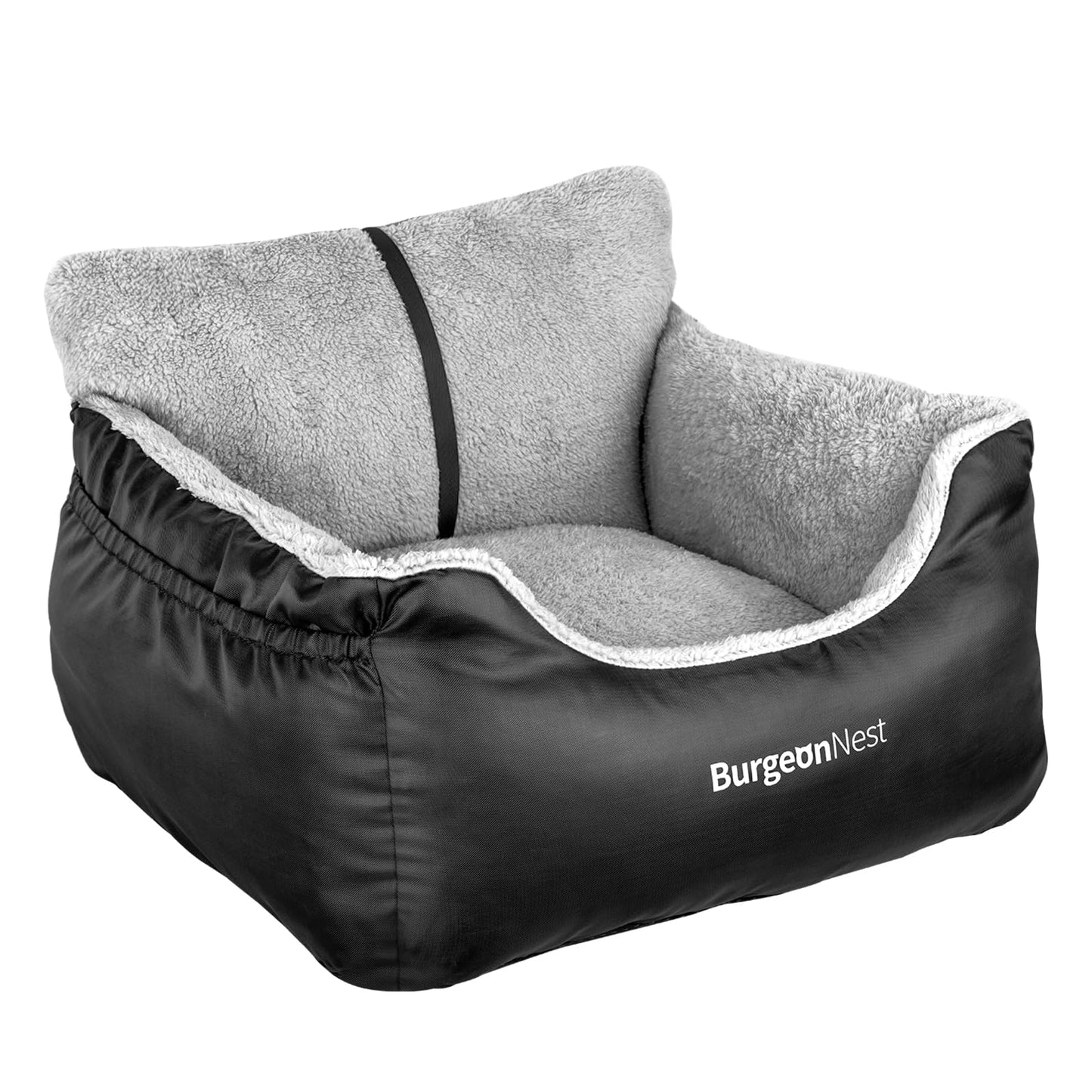 BurgeonNest Washable Dog Booster Car Seat – Black