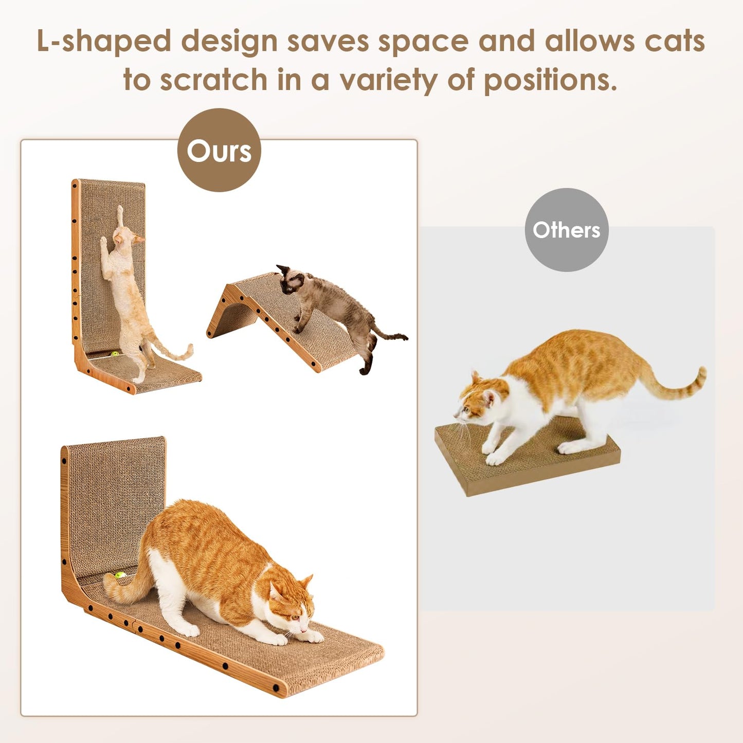 EHEYCIGA Cardboard Cat Scratching Board – Large