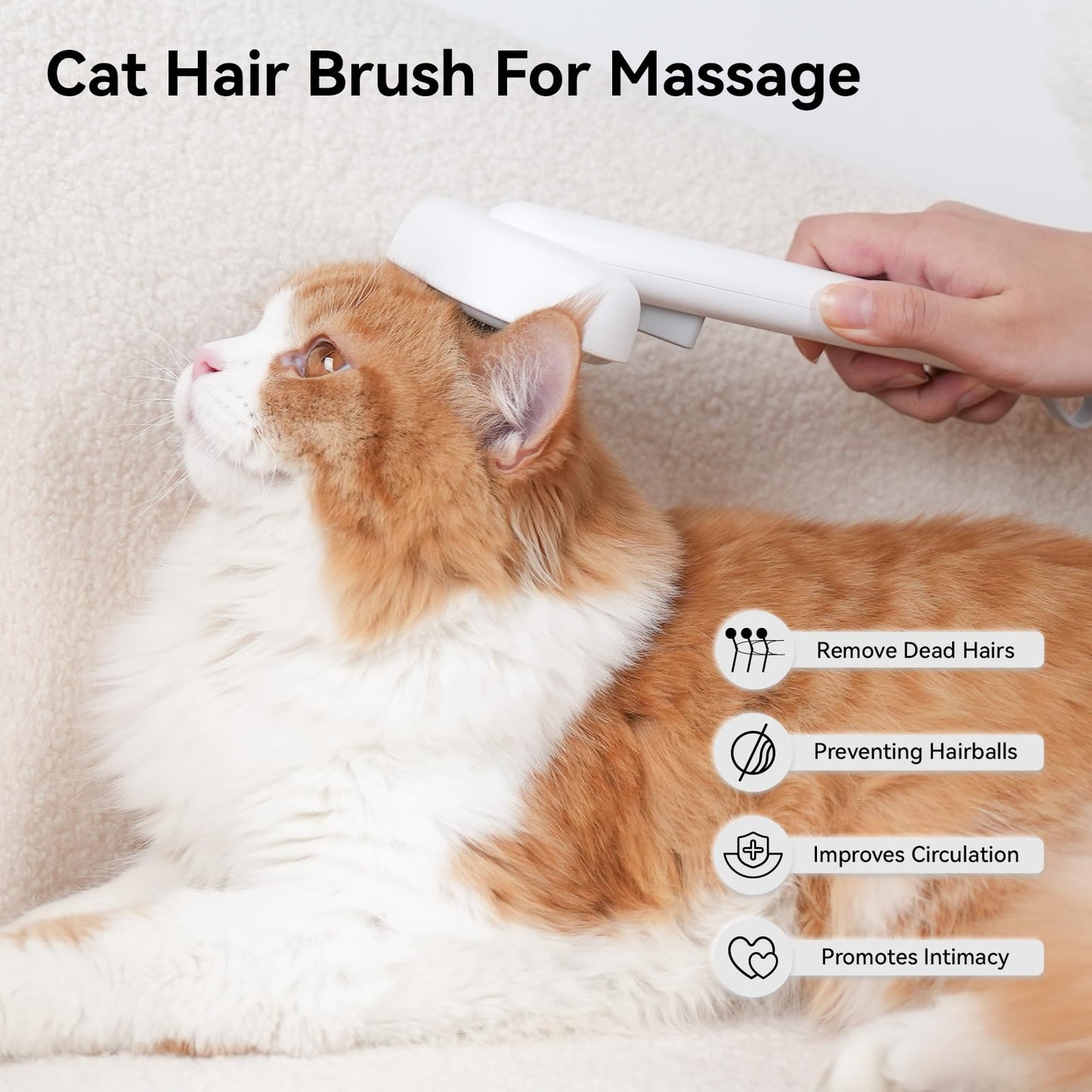 Aumuca Cat Grooming Brush for Long & Short Hair