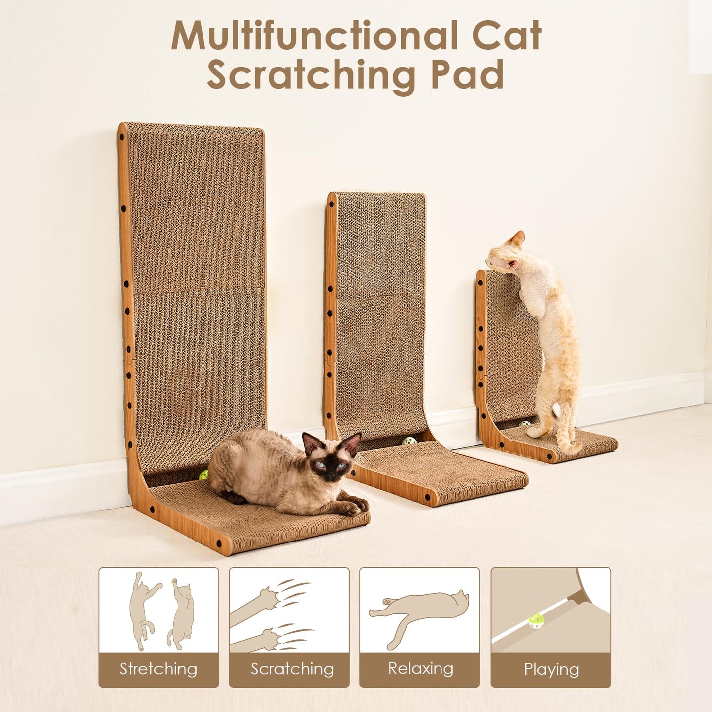 EHEYCIGA Cardboard Cat Scratching Board – Large