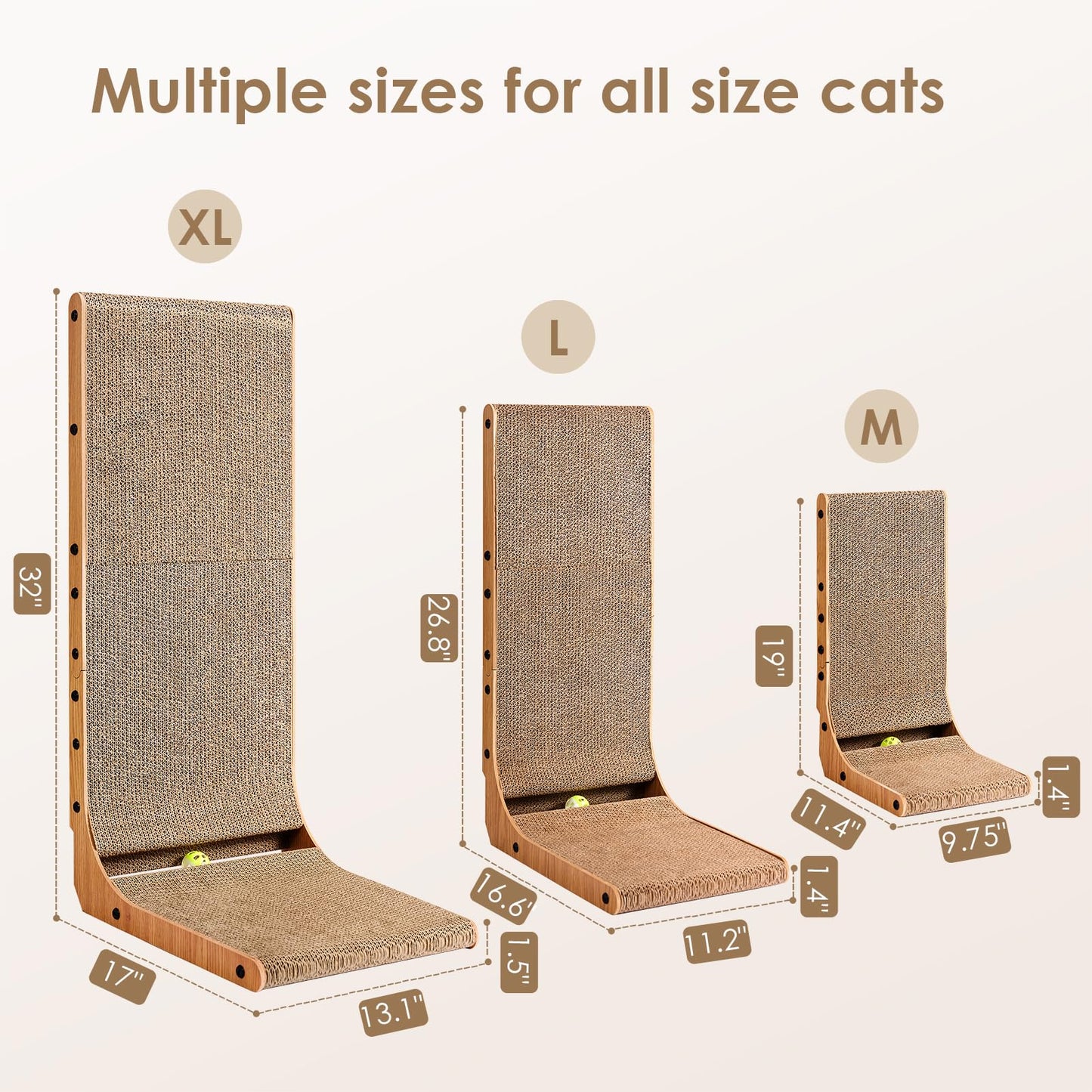 EHEYCIGA Cardboard Cat Scratching Board – Large